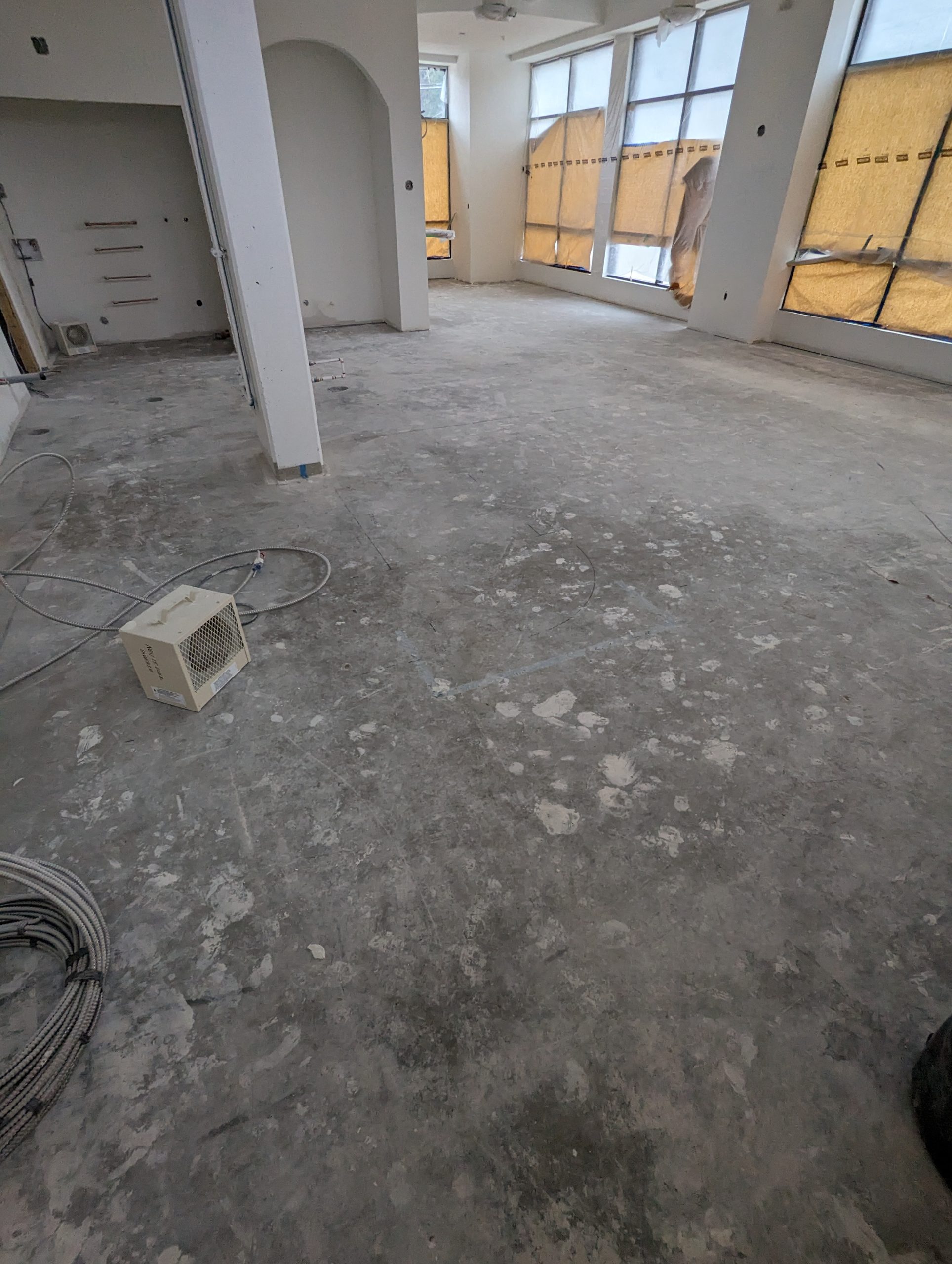 Honed Concrete Floor Finish